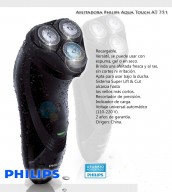AFEITADORA PHILISHAVE AT-751 RECARGABLE